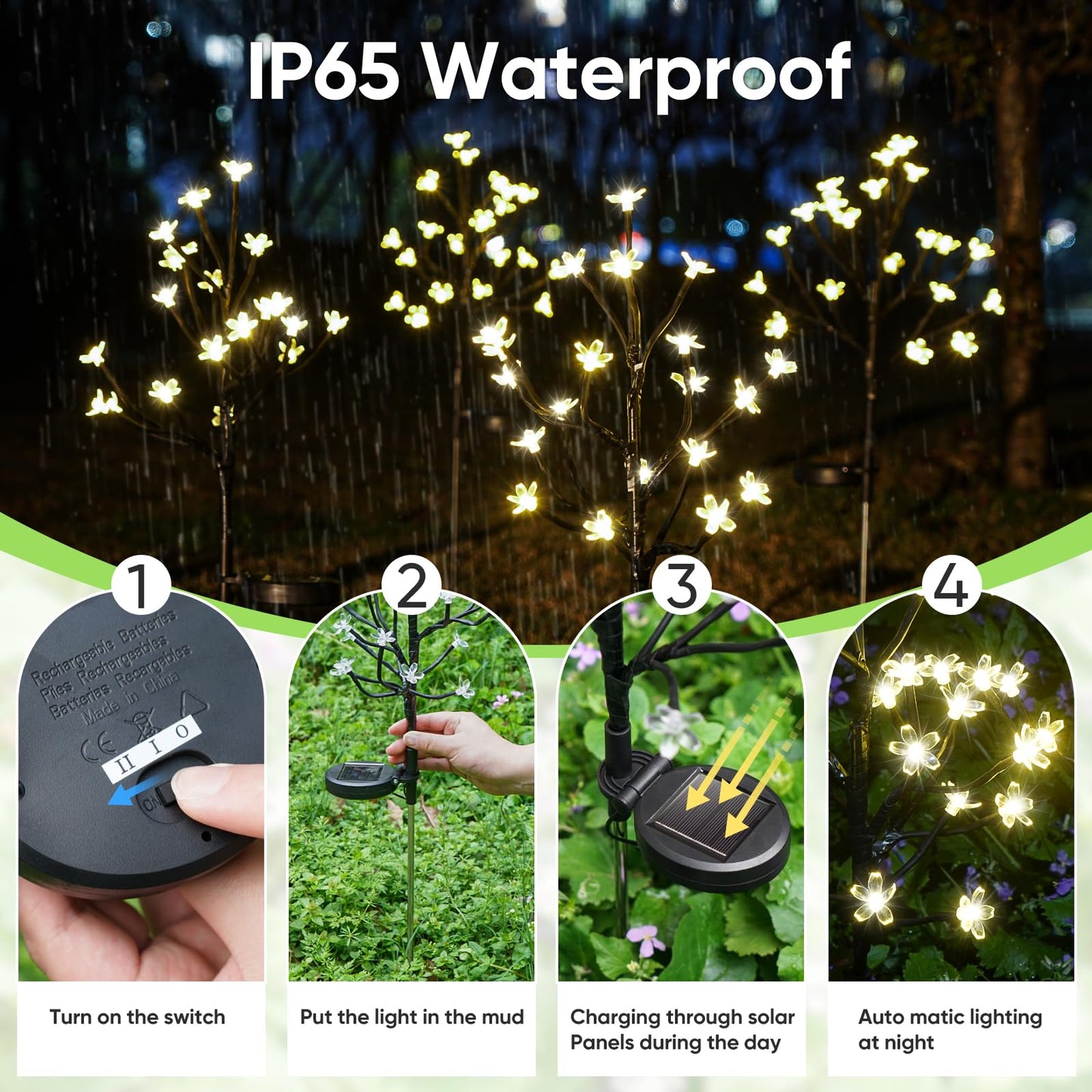 Outdoor Waterproof Multicolor Solar Garden Lawn Lights