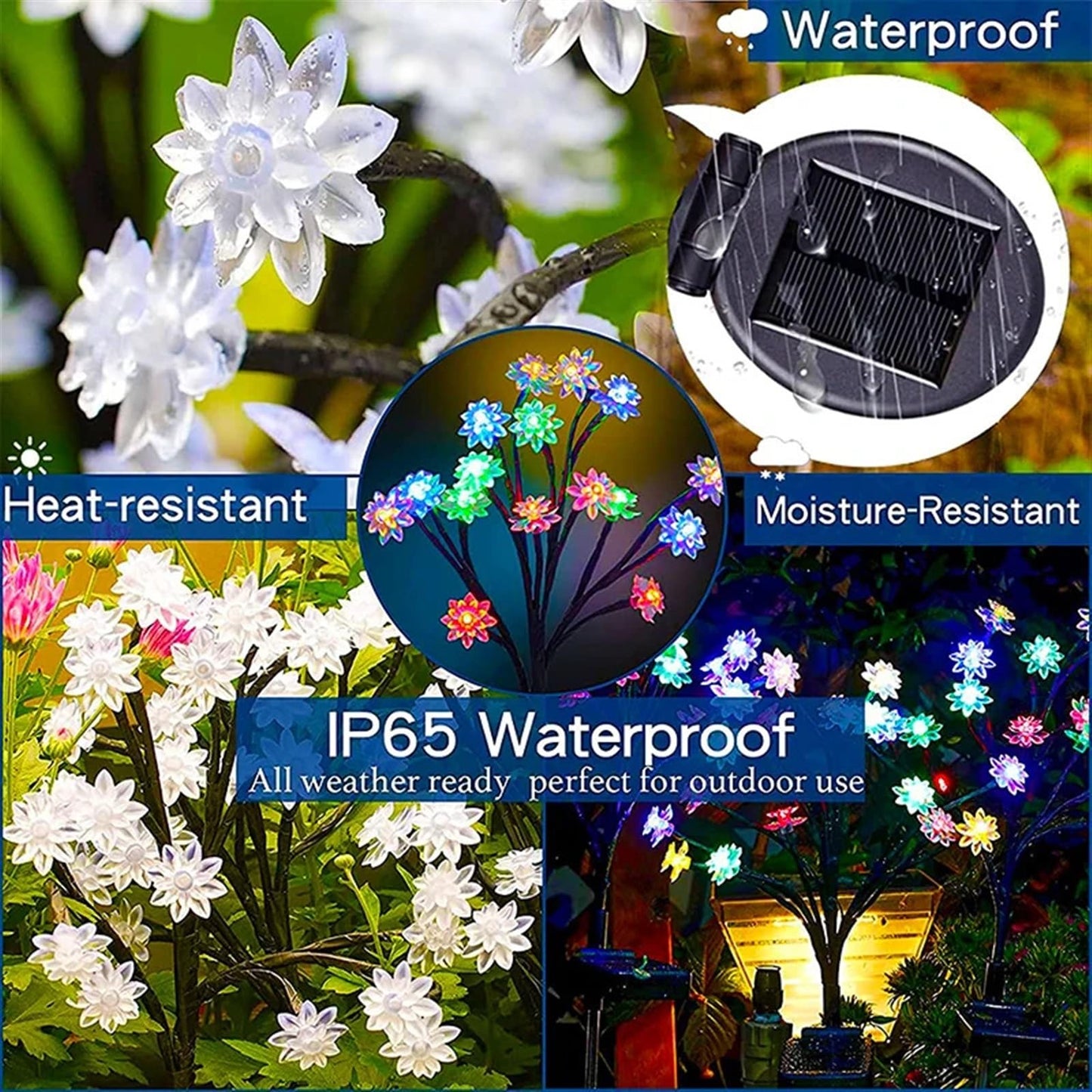 Outdoor Waterproof Multicolor Solar Garden Lawn Lights